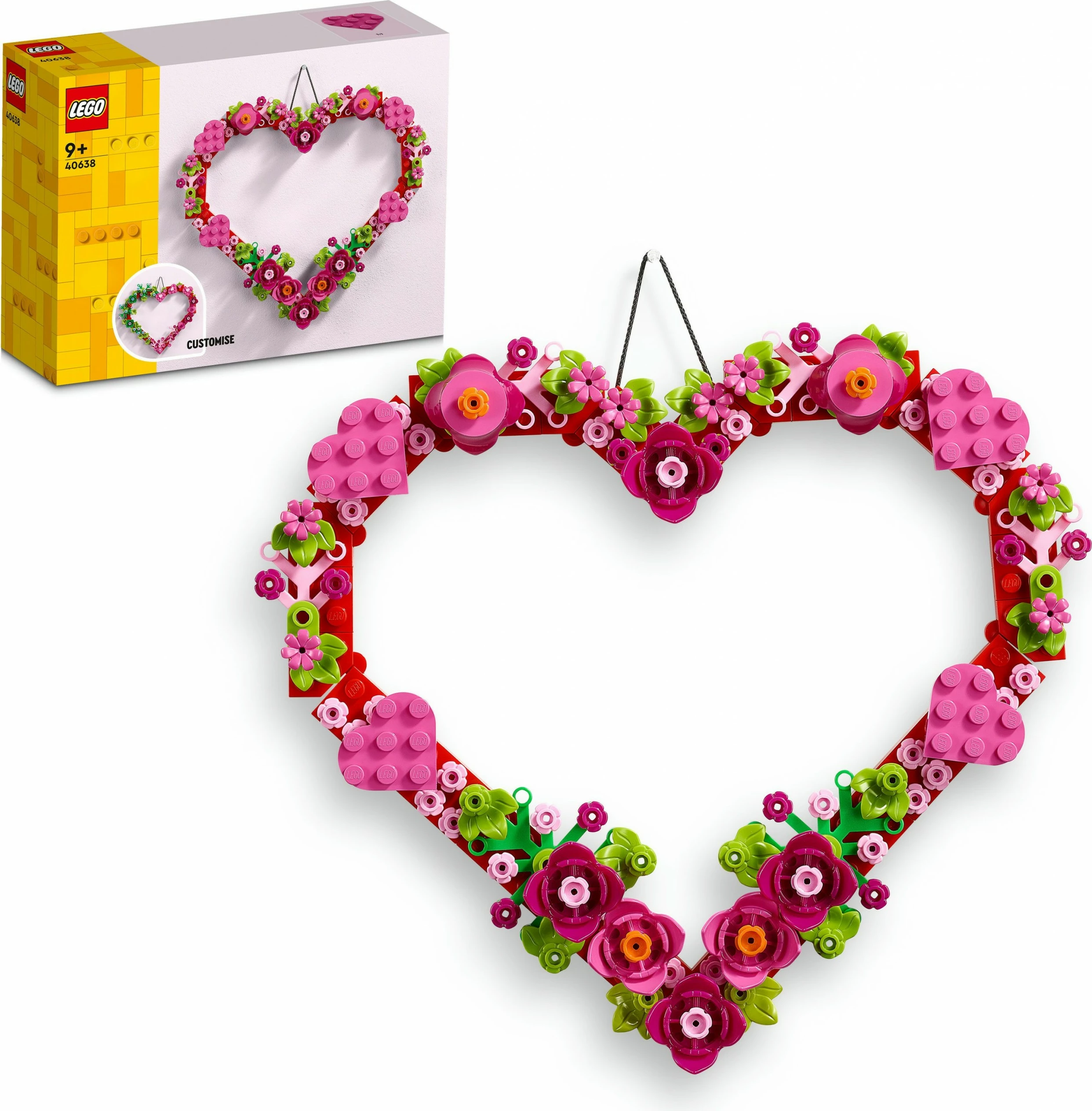 Set ndërtimi LEGO, Ornament Zemër, 254 copë, Multingjyrësh
