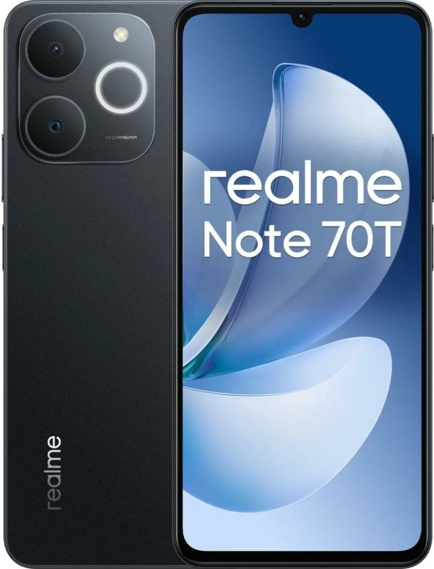 Celular Realme Note 70T 4+128GB 6.74 inç Obsidian Black