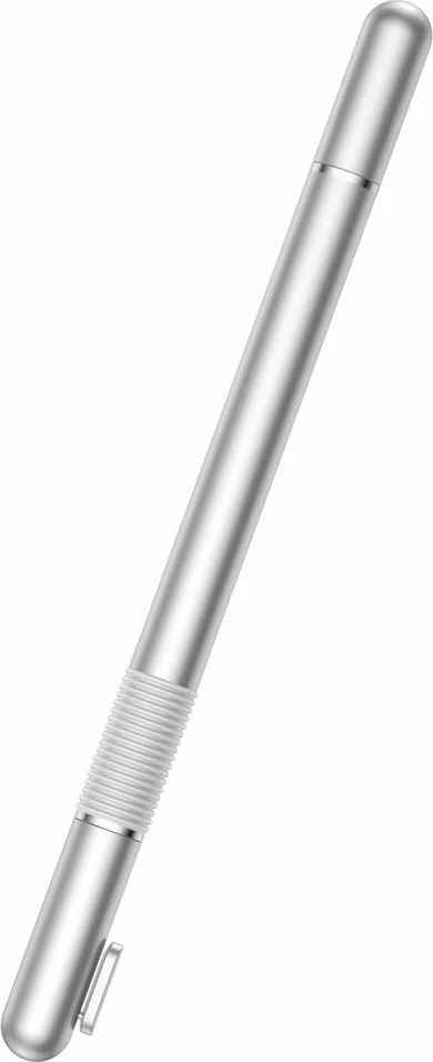 Stilus Baseus Golden Cudgel 2-n-1 me laps, për ekrane kapacitive, pa bateri, argjend