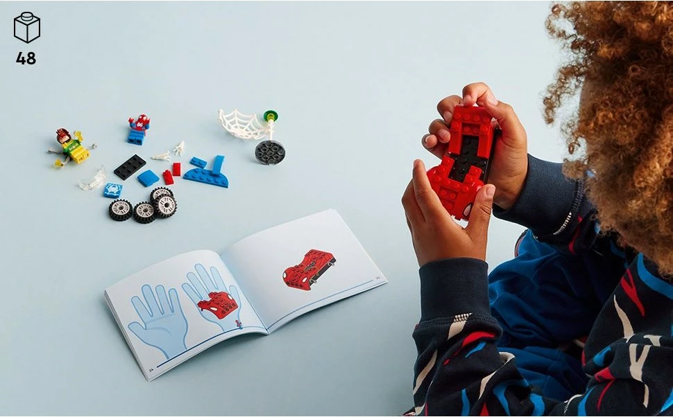Set ndërtimi LEGO Marvel Spider-Man's Car dhe Doc Ock, 48 pjesë, shumëngjyrësh