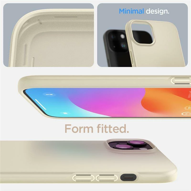 Mbështjellës Spigen Thin Fit për iPhone 15 Plus, Bezhe