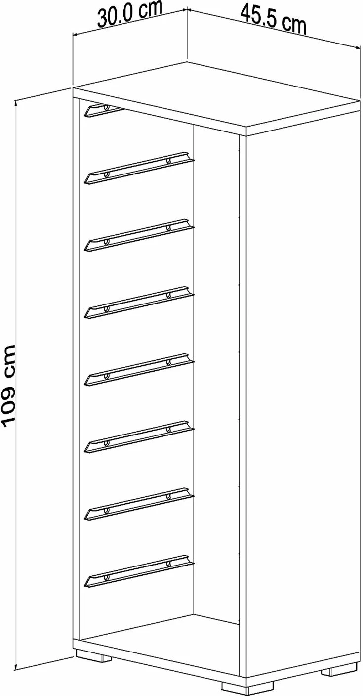 Dollap multifunksional Hanah Home, Cara 8N, i bardhë-gri