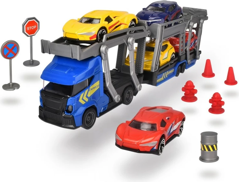 Set lodrash kamion transportues Dickie me 5 makina metalike, shumëngjyrëshe
