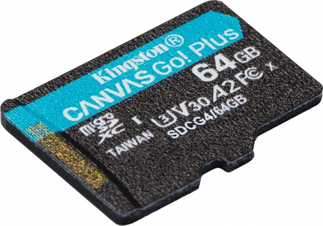 Kartelë memorie microSD Kingston Canvas Go! Plus 64GB, 200MB/s, A2 U3 V30