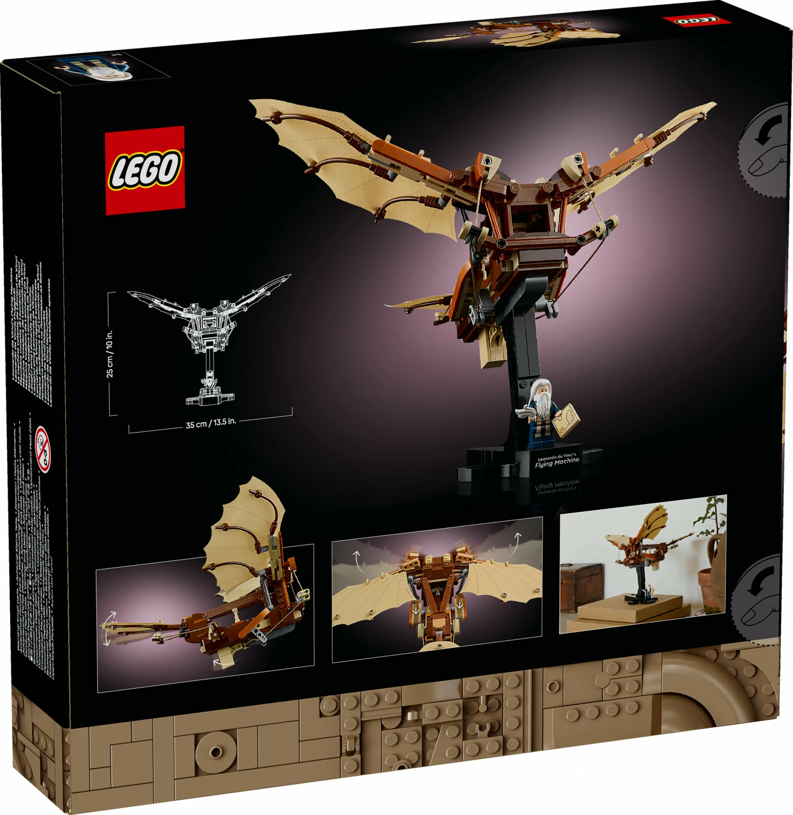 Set ndërtimi LEGO Leonardo da Vinci's Flying Machine, 493 pjesë, shumëngjyrësh