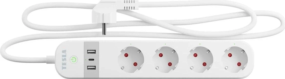 Priza inteligjente Tesla TSL-SPL-SPS300, me WiFi, e bardhë