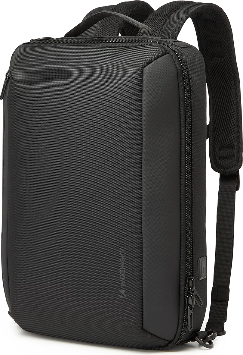 Çantë shpine/laptopi Wozinsky Premium 15.6 inç, me port USB, e zezë