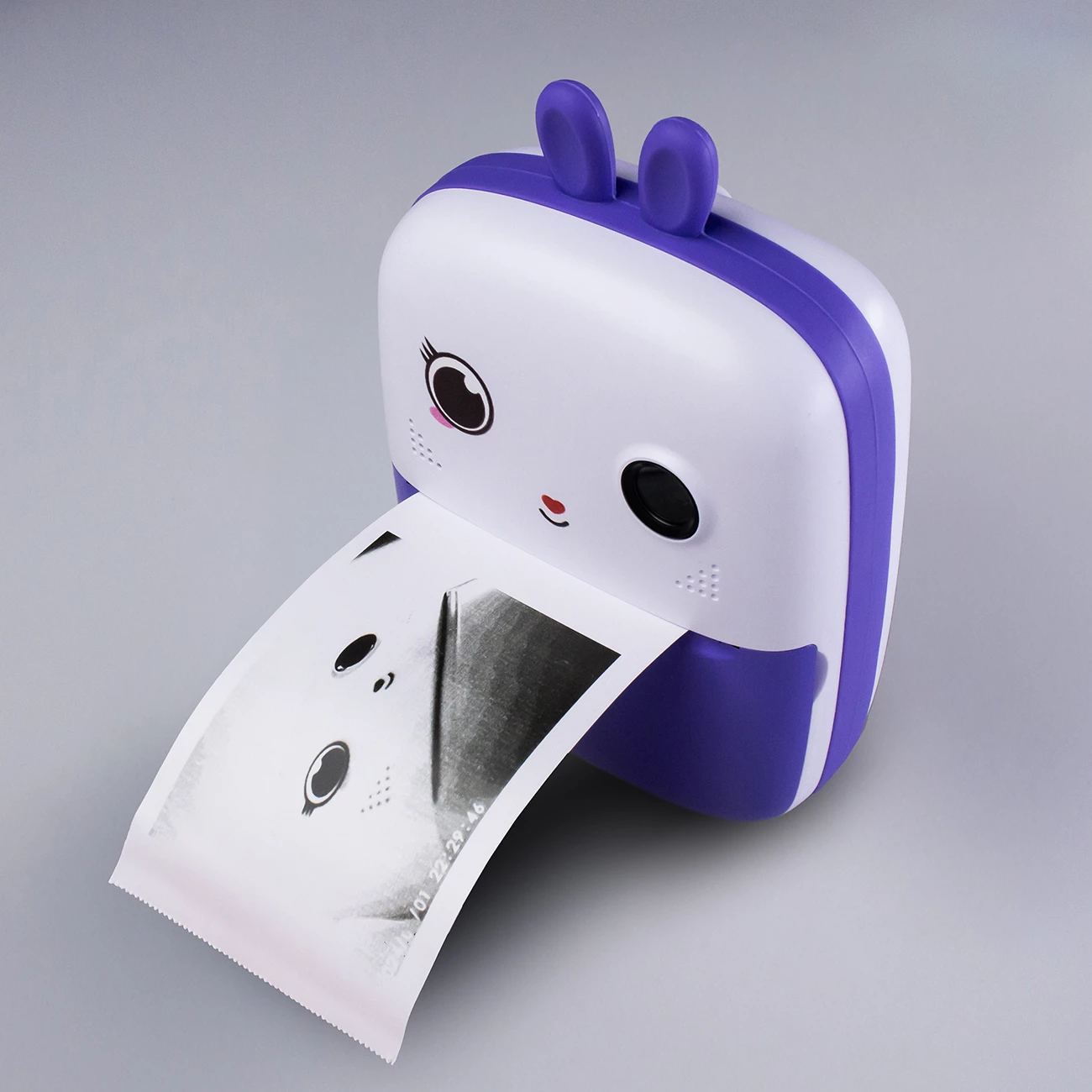 Printer termik mini për fëmijë Hurtel HURC10F me kamerë dhe video, 1800mAh, 32GB, Violet