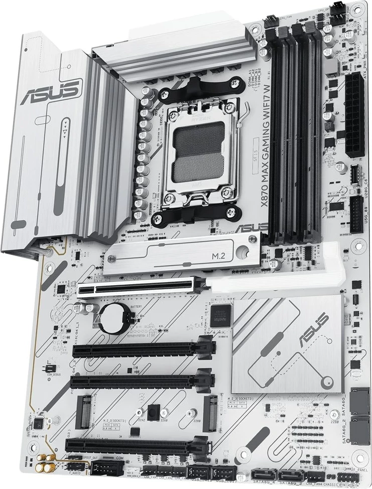 Pllakë amë ASUS X870 MAX GAMING WIFI7 W, Socket AM5, ATX, e bardhë