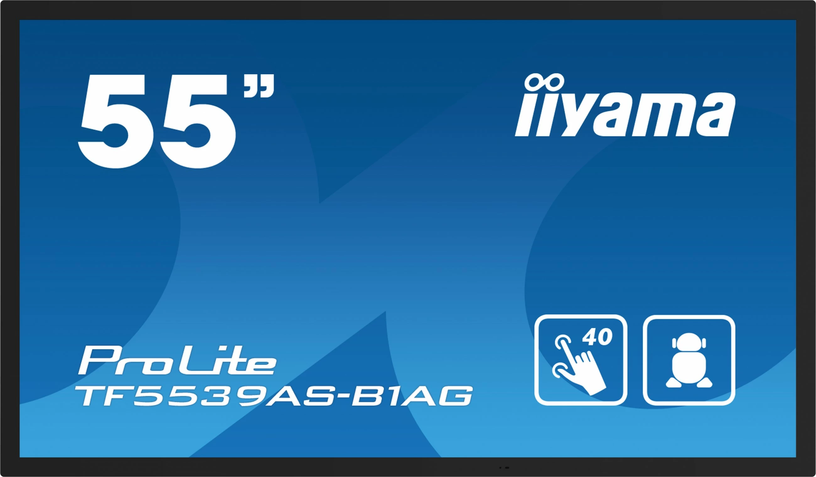 Ekran interaktiv iiyama TF5539AS-B1AG, 54.6", 4K, LED