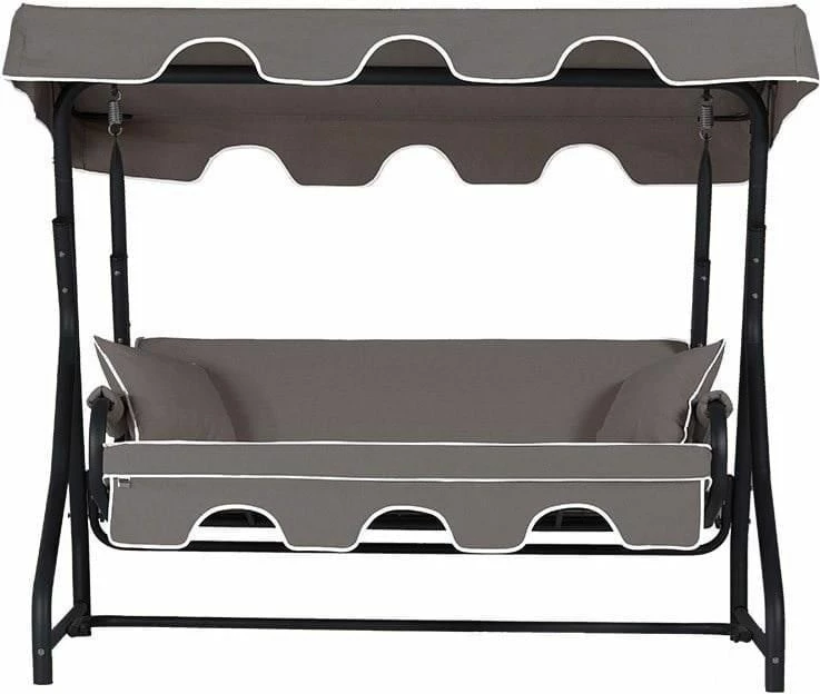 Karrige lëkundëse treshe për kopsht, Ruta, ngjyrë antracit