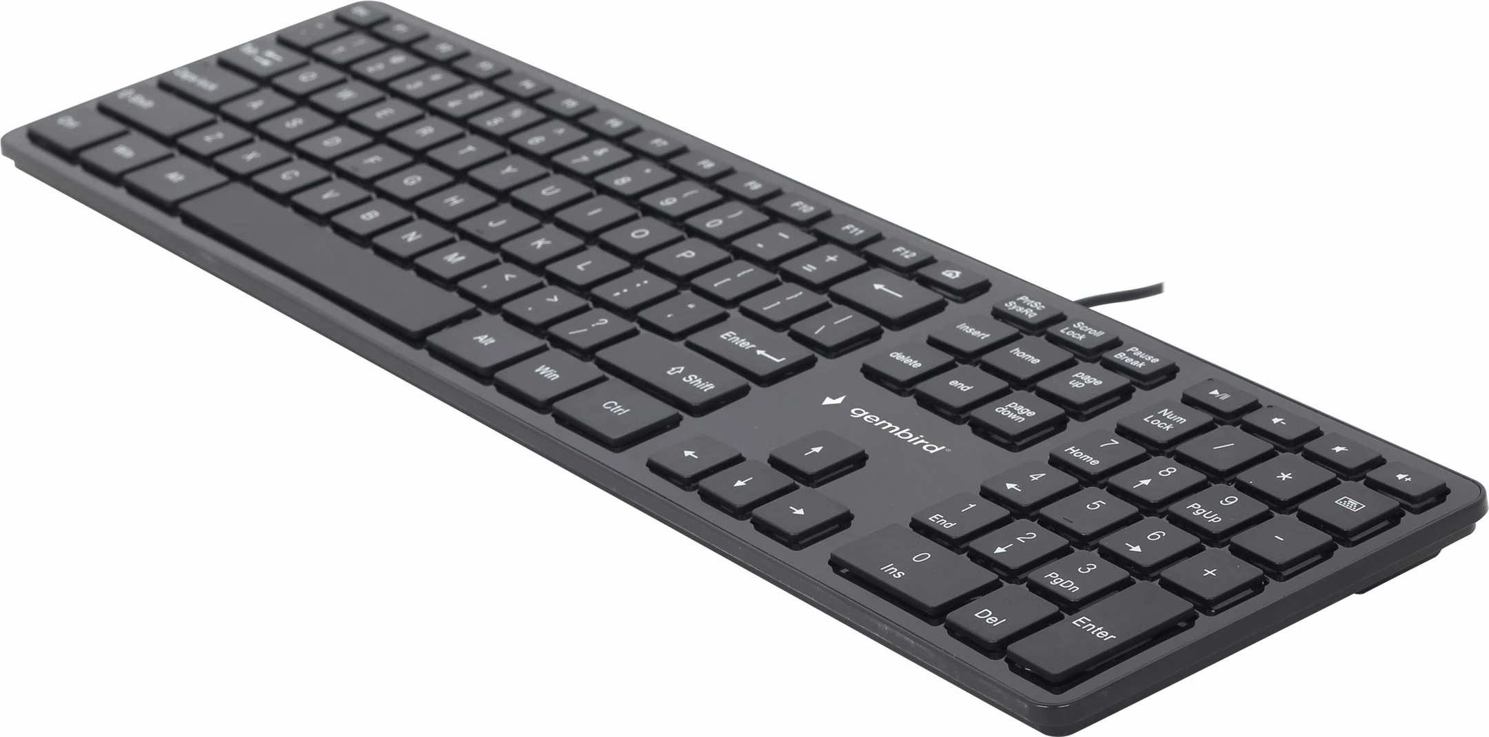 Tastierë Gembird KB-MCH-02, me kabllo, US layout, e zezë