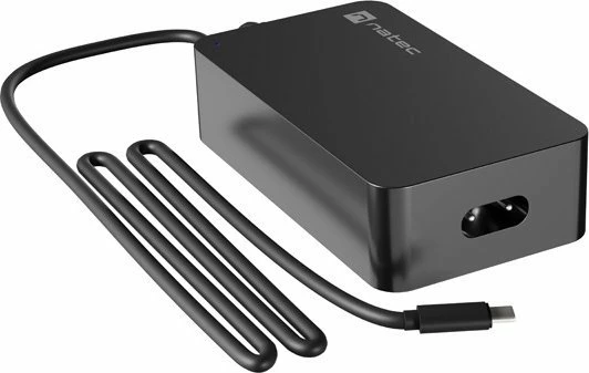 Adapter rryme për laptop Natec Grayling NZU-2033 45 W USB-C Power Delivery 20 V 3 A, i zi