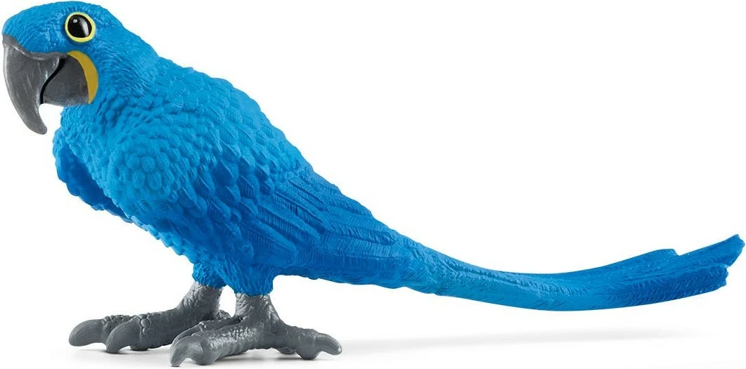 Figurë lodër Schleich Hyacinth Macaw, 1 copë, ngjyrë blu/gri/verdhe