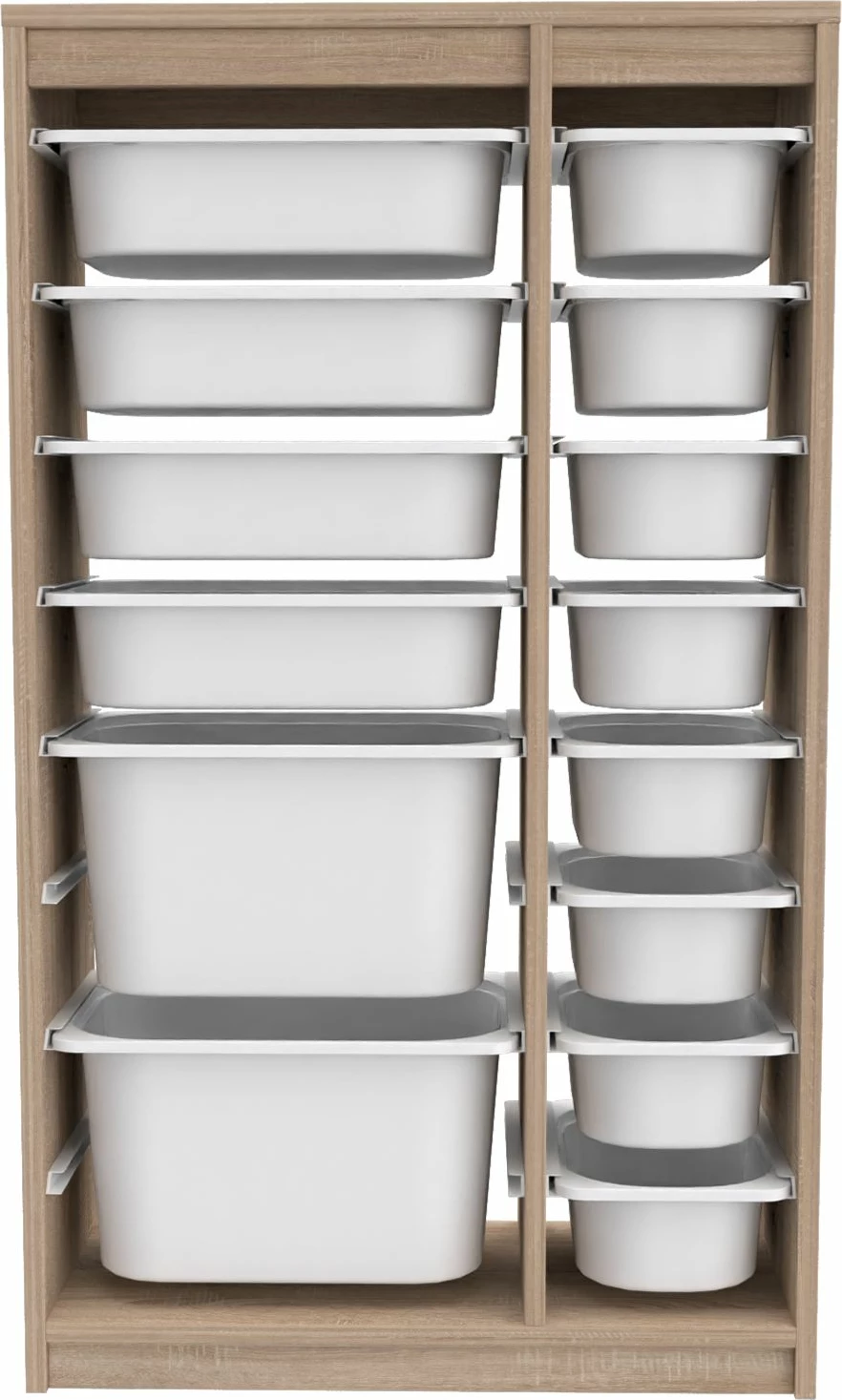 Dollap shumëfunksional Hanah Home, Montana Xs 2D4N8U, Sonomo, i bardhë