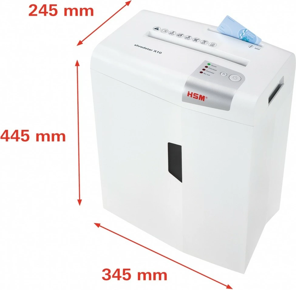 Makineri shkatërruese dokumentesh HSM shredstar X10, cross-cut, 20L, e bardhë
