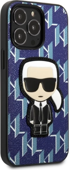 Mbështjellës Karl Lagerfeld Monogram Ikonik Patch për iPhone 13 Pro Max, Blu