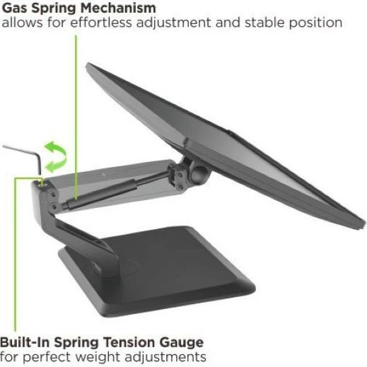 Mbajtëse monitori Techly ICA-LCD 35TS, për tavolinë, 17-32", 10kg, e zezë