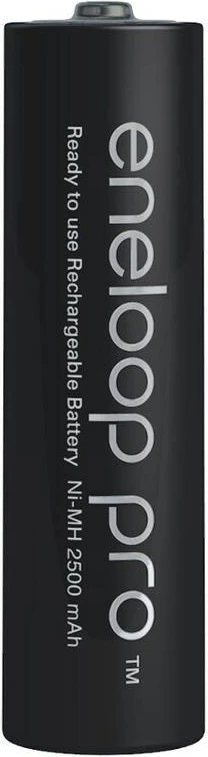 Bateri të rikarikueshme Panasonic Eneloop Pro AA 2500 mAh, 2 copë, Zezë