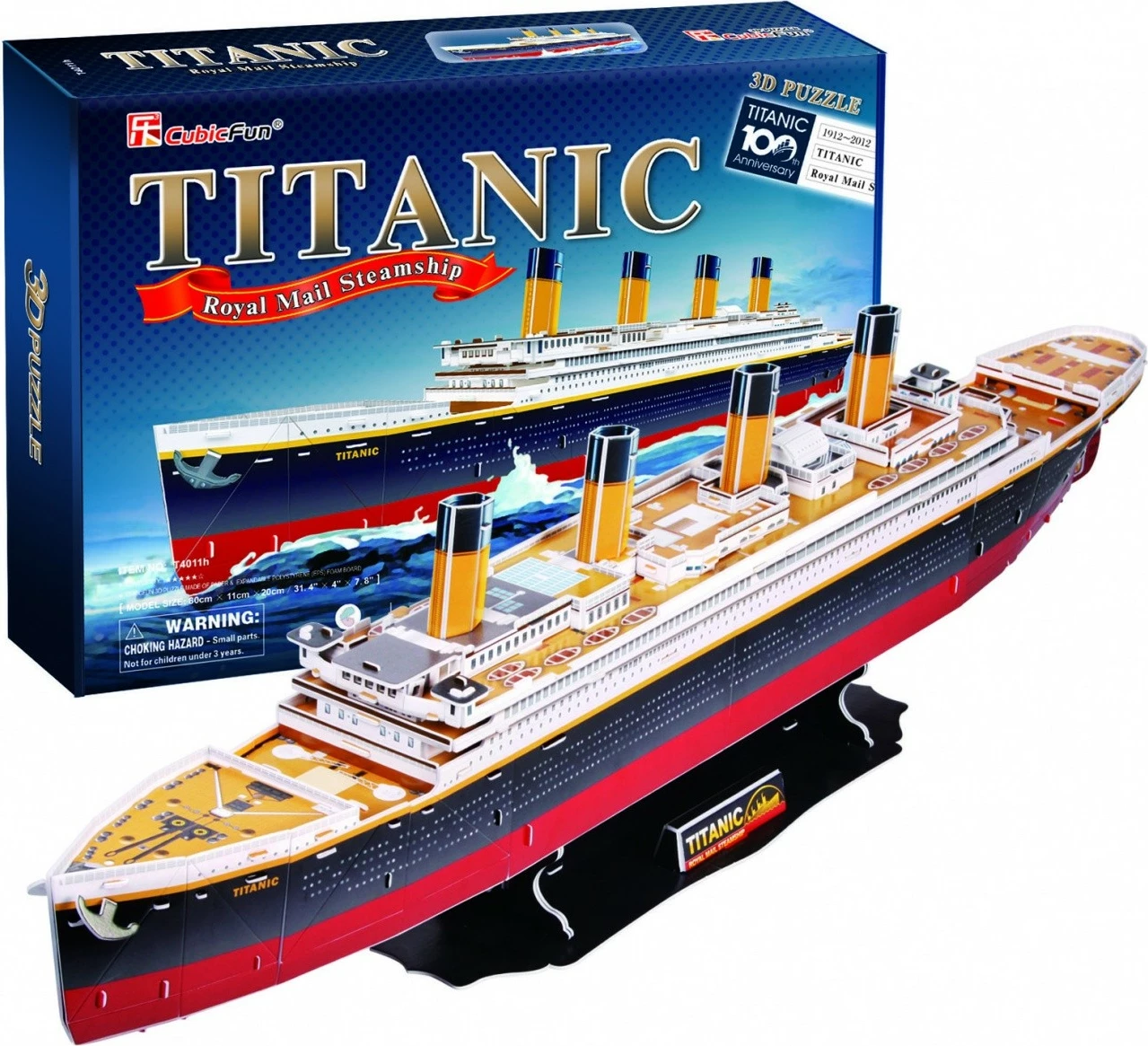 Puzzle 3D Cubic Fun Titanic T4011H, 113 pjesë, XL