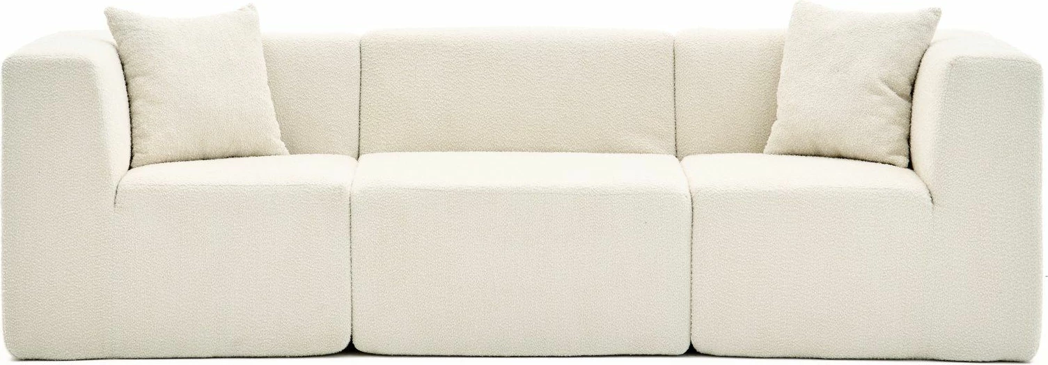 Divan treshe, krem, Atelier del Sofa, 3 pjesë