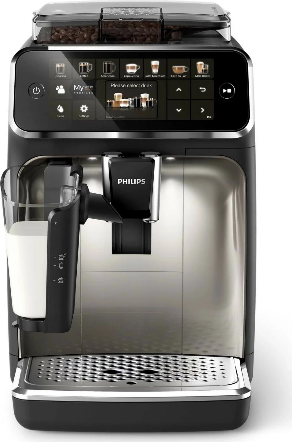 Aparat kafeje Philips 5400 EP5447/90, automatik, 275g, zi/kafe, e zezë