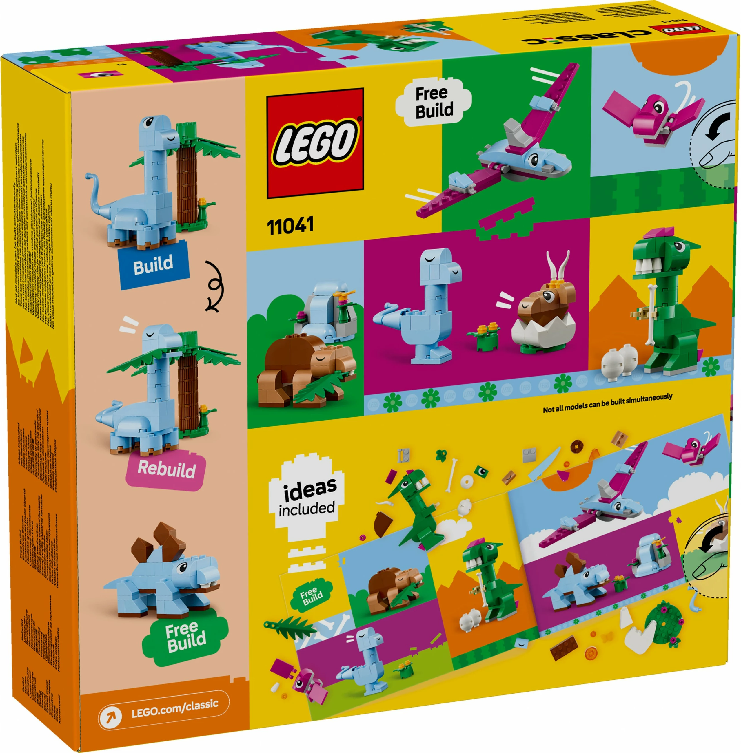 Set ndërtimi LEGO Classic 11041 Kreative Dinosaurier, 450 pjesë, shumëngjyrësh