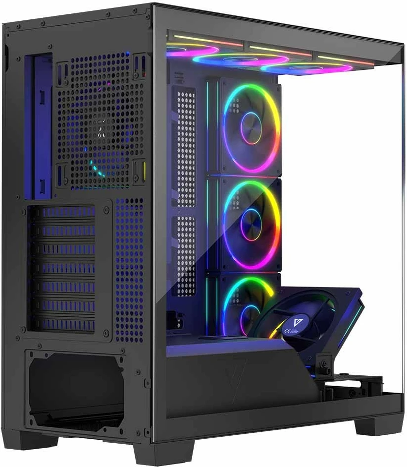 Kasë MODECOM STELLAR 8F ARGB, Midi Tower, e zezë