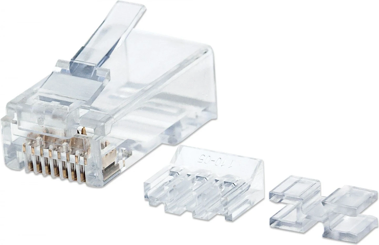 Adapter Intellinet 790666 RJ45 8P/8C UTP Cat6a, 80 copë, transparent
