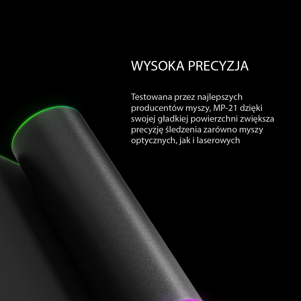 Mauspad Rampage MP-21 25x33cm RGB e zezë