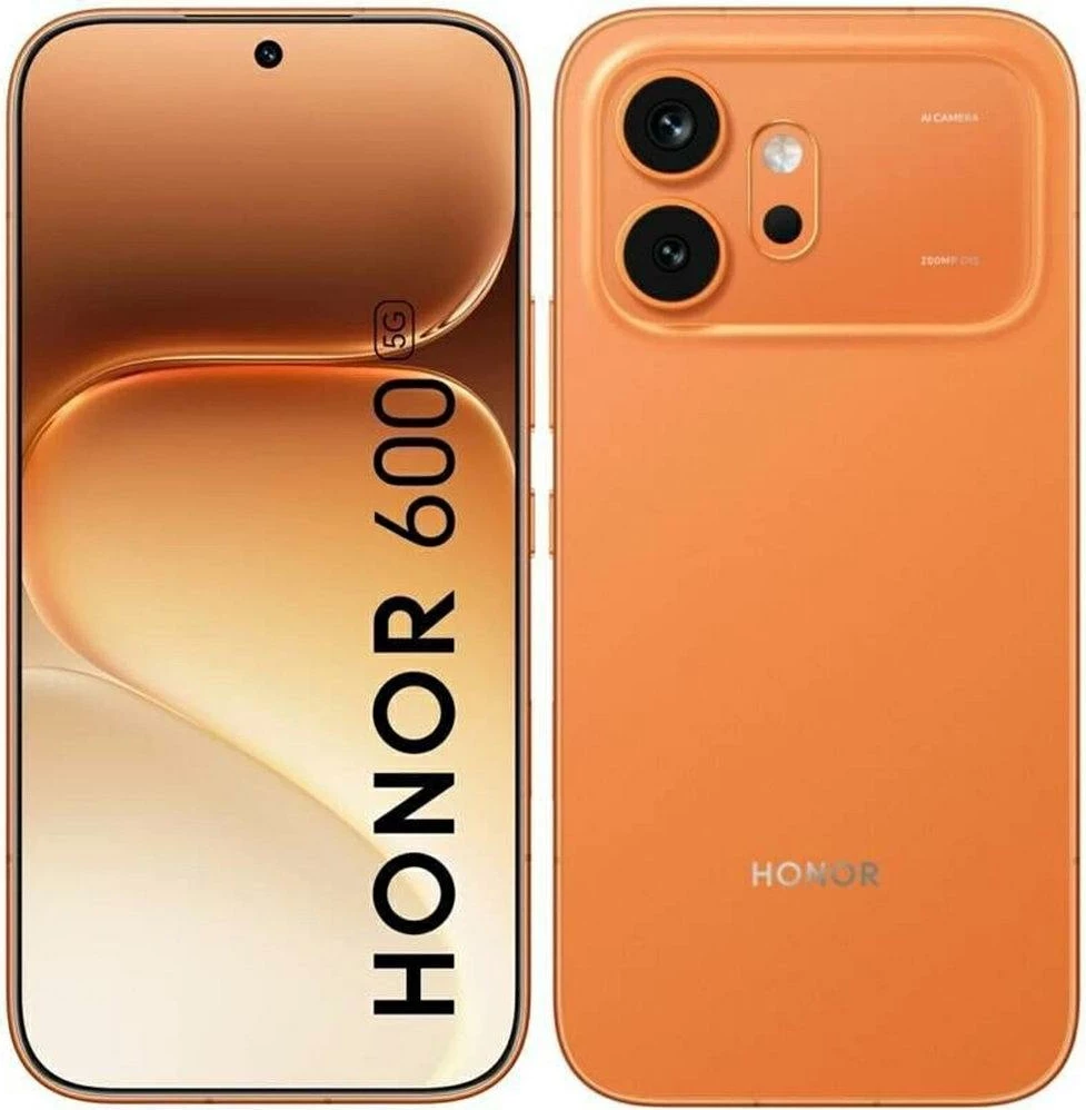 Celular Honor 600 8+256GB 5G, 6.57 inç, portokalli + Smartwatch Watch 2i