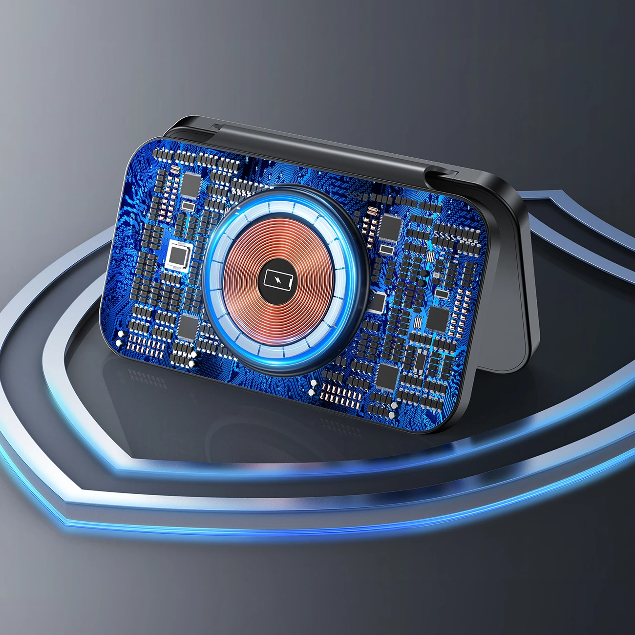 Karikues wireless 3-në-1 Choetech T616-F, me LED, me kabllo USB-C, i zi