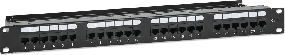 Patch panel Intellinet 721035, 19" 1U, 24 porty RJ45 Cat6 UTP, e zezë