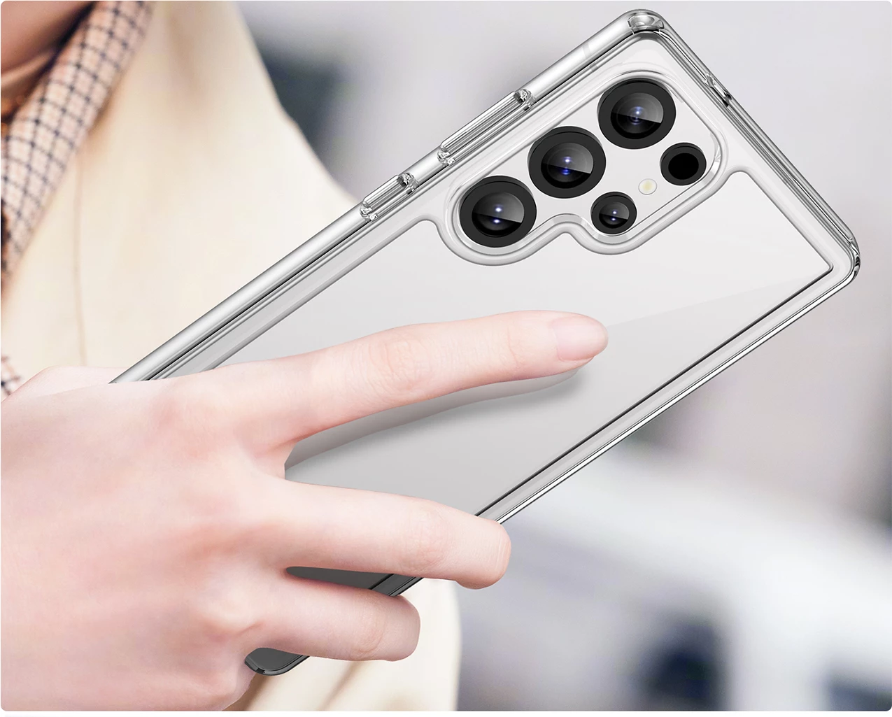 Mbështjellës Hurtel Outer Space Case për Samsung Galaxy S25 Ultra, Transparent