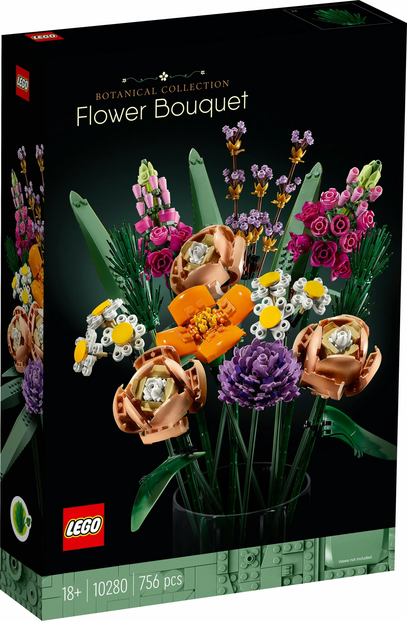 Set ndërtimi LEGO ICONS Flower Bouquet, 756 pjesë, shumëngjyrësh