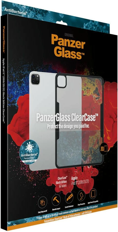 Mbështjellës PanzerGlass për iPad 11, Black, anti-bakterial