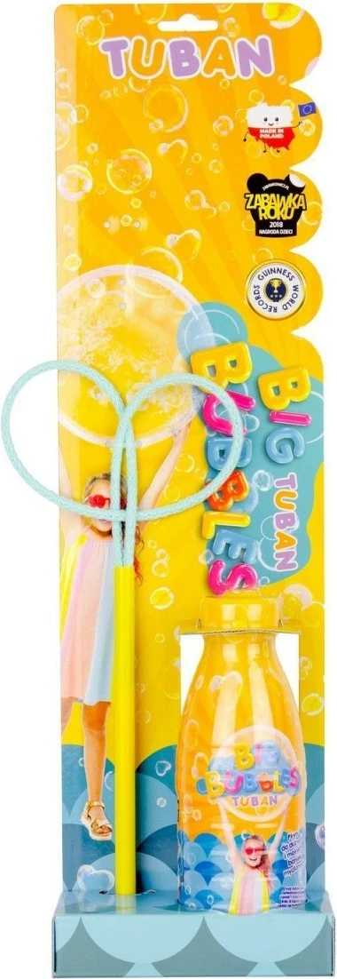 Set flluska sapuni TUBAN Mini Butterfly me shkop plastik dhe lëng 400 ml, Blu/Verdhë