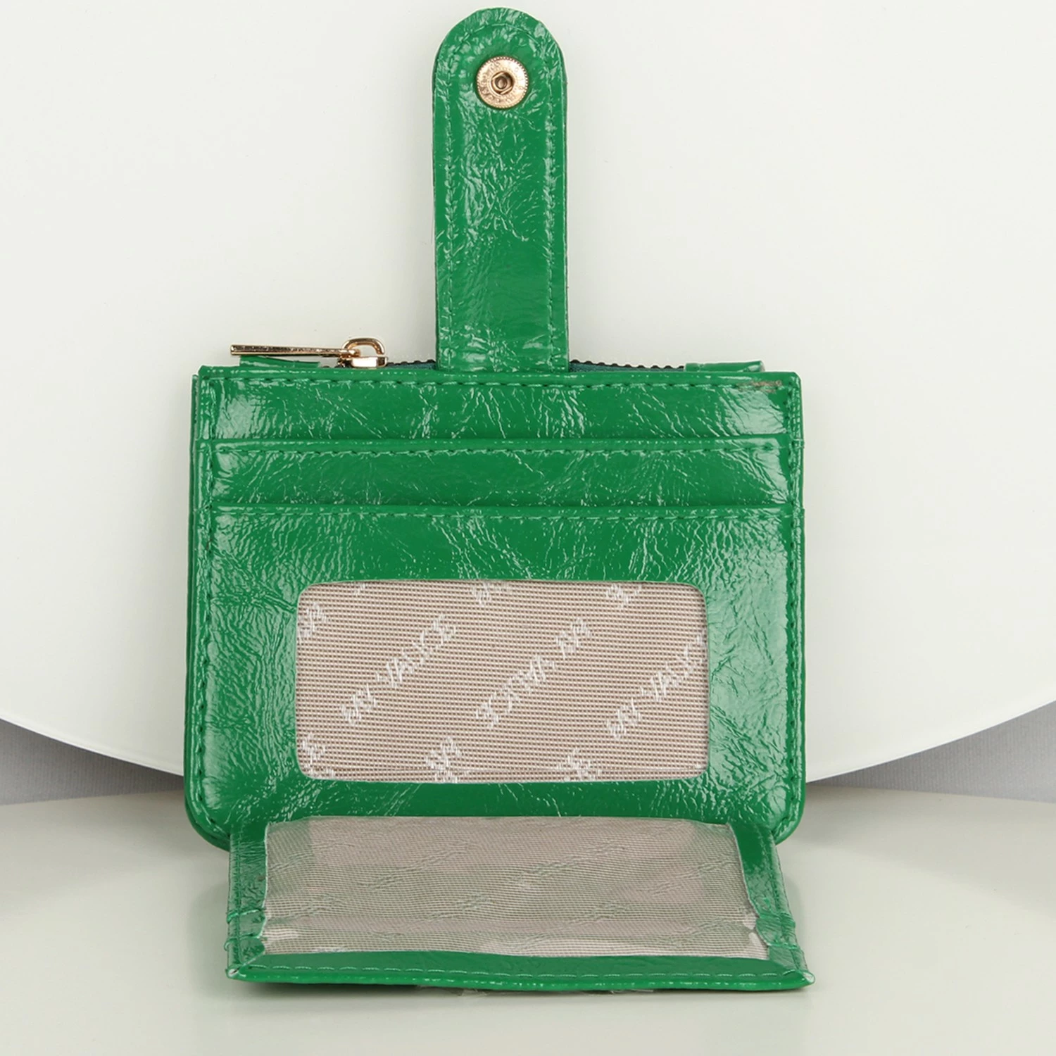 Portofol prej lëkure, ngjyrë e gjelbër, Zoozie Bags, 11.5x9cm