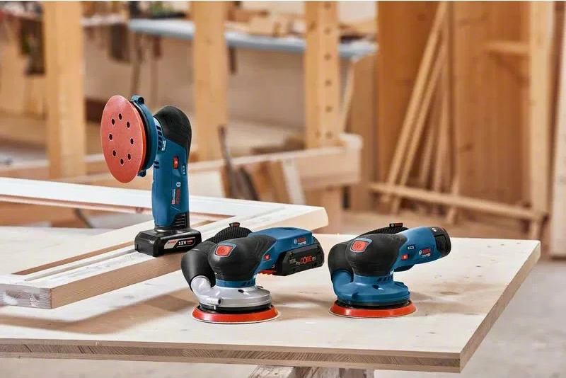 Lëmues orbital Bosch GEX 18V-125, pa kabllo, 18V, i zi/kaltër/gri