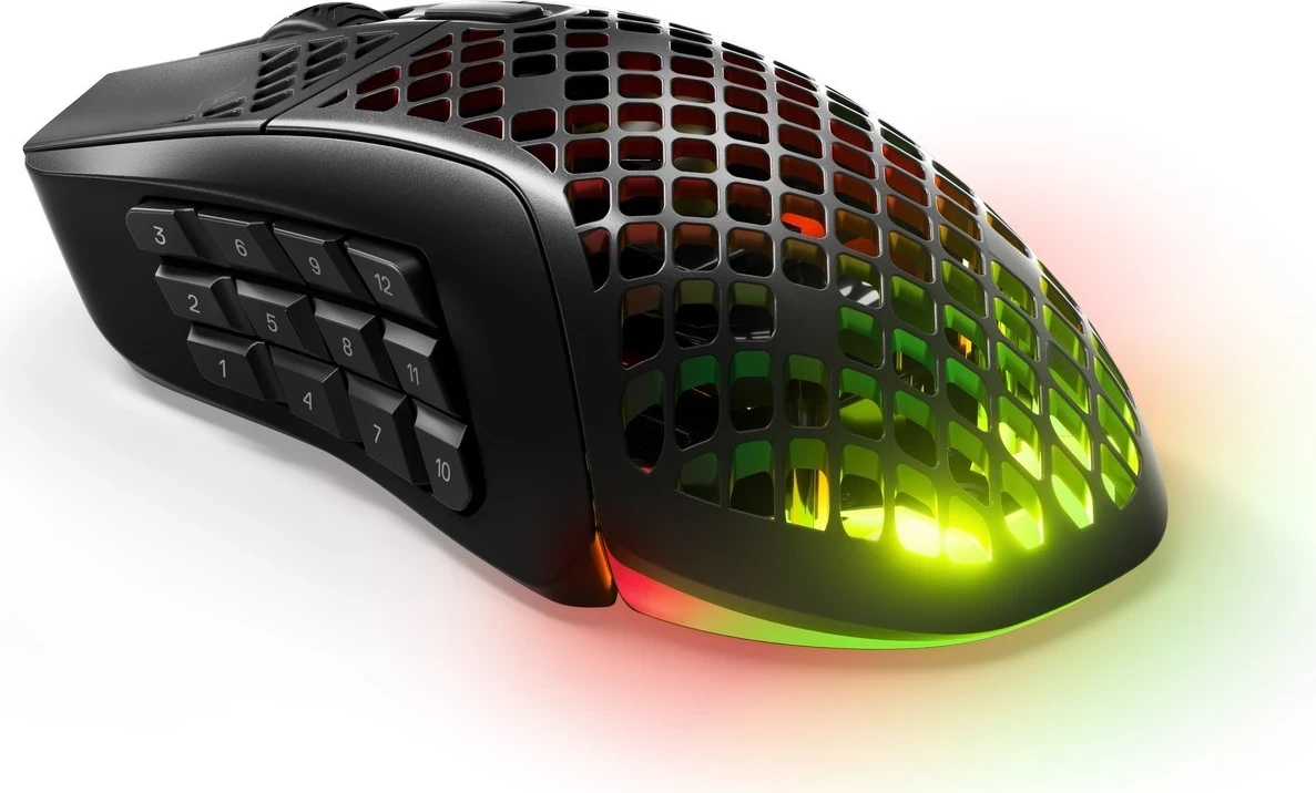 Maus pa tel SteelSeries Aerox 9 Wireless, me ngjyrë të zezë