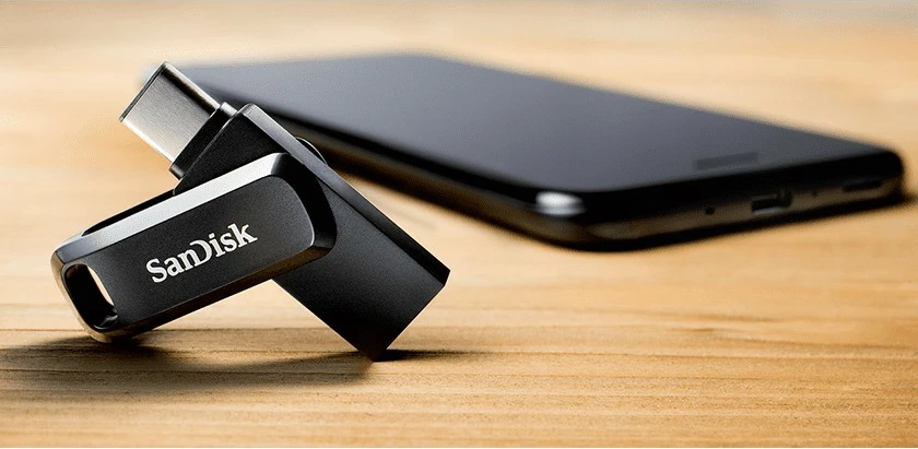USB SanDisk Ultra Dual Drive Go, 64 GB, USB Type-A / USB Type-C, 3.2 Gen 1, e zezë