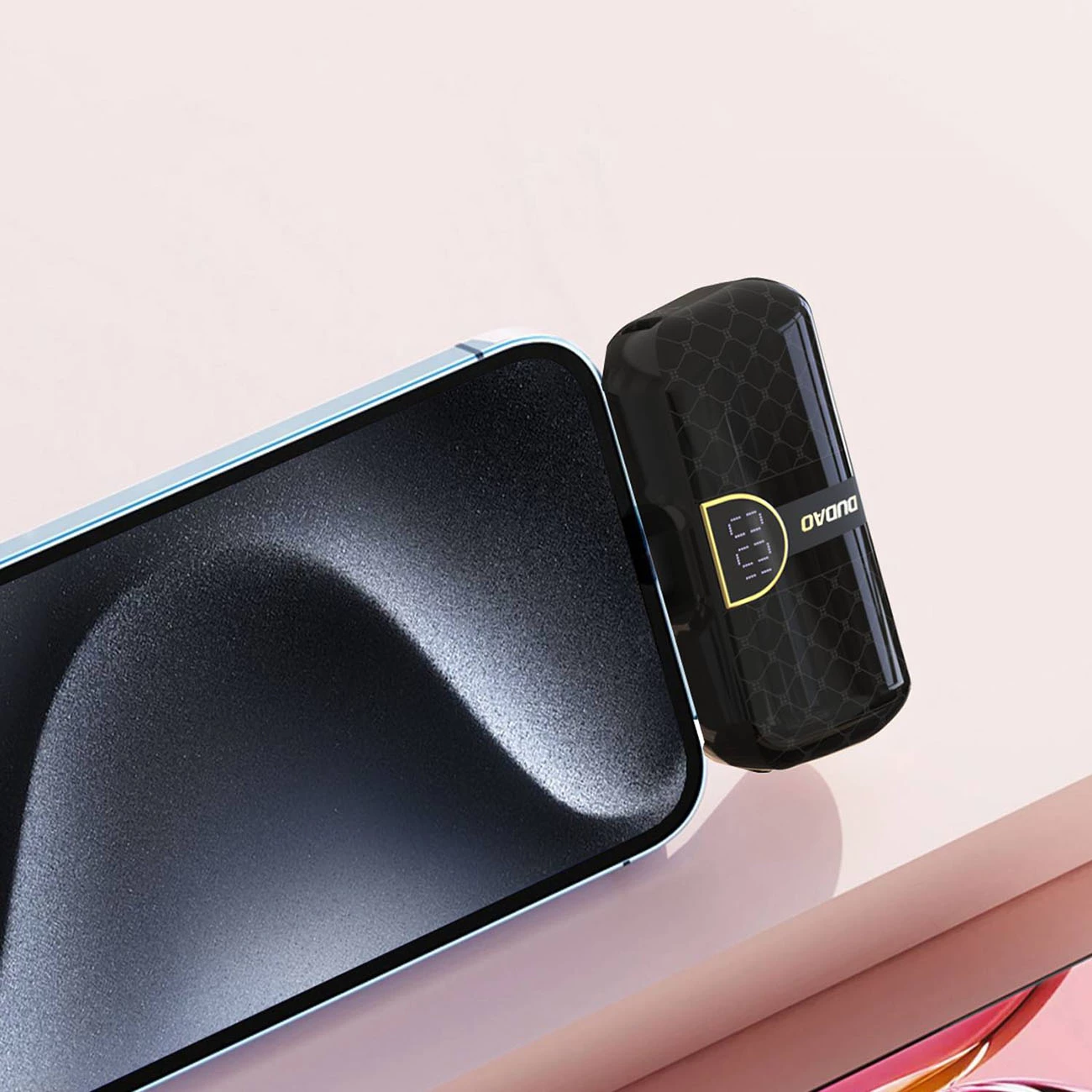 Powerbank Dudao K20SL, 5000 mAh, Lightning/USB-C, e zezë