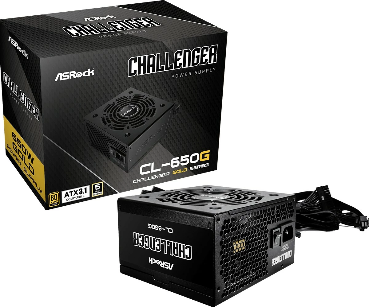Kasë ASRock CL-650G, 650W, 80 PLUS Gold, e zezë