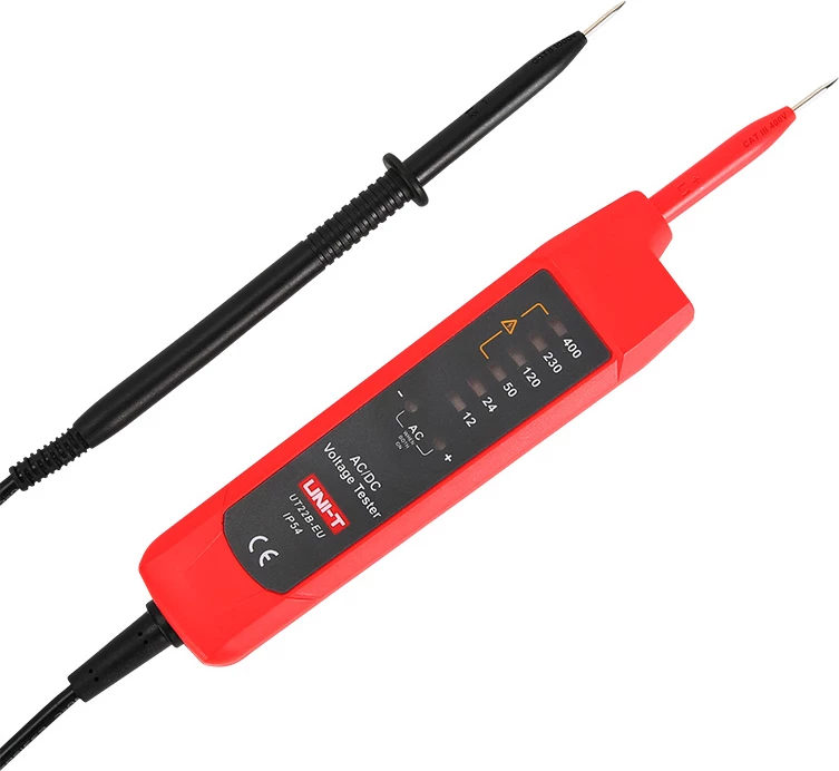 Testues tensioni AC/DC, UNI-T UT22B-EU, 12–400 V, IP54, pa bateri, i kuq dhe gri