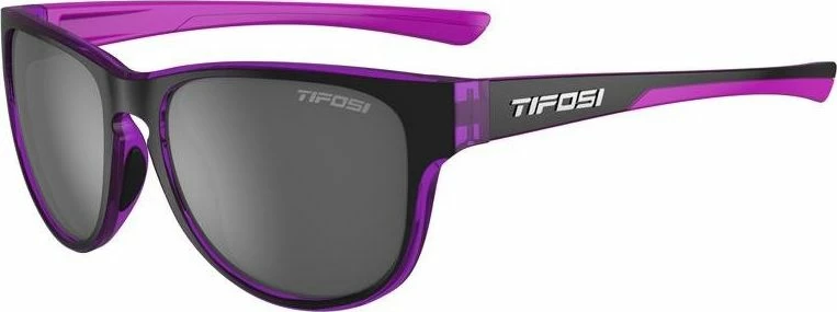 Syze sportive TIFOSI Smoove, polarizuese, UV, 3 lente të ndërrueshme Smoke 15.4%, vjollcë, me këllëf