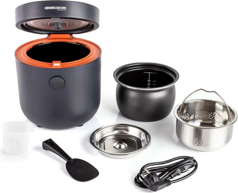 gatues orizi, Rommelsbacher MRK 500, funksion Low Carb, sensor-touch me LED, Cool-Touch, e zezë