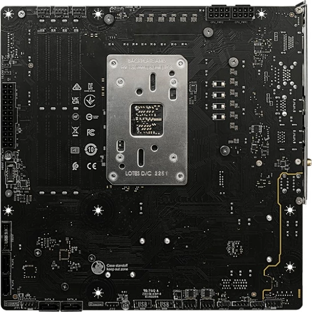 Pllakë amë MSI B650M PROJECT ZERO, Socket AM5, 128 GB, DDR5-SDRAM, argjendtë