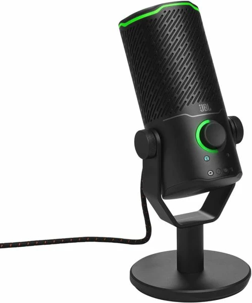 Mikrofon JBL Quantum Stream Studio 192kHz/24-bit, me RGB, me stand tavoline, zi