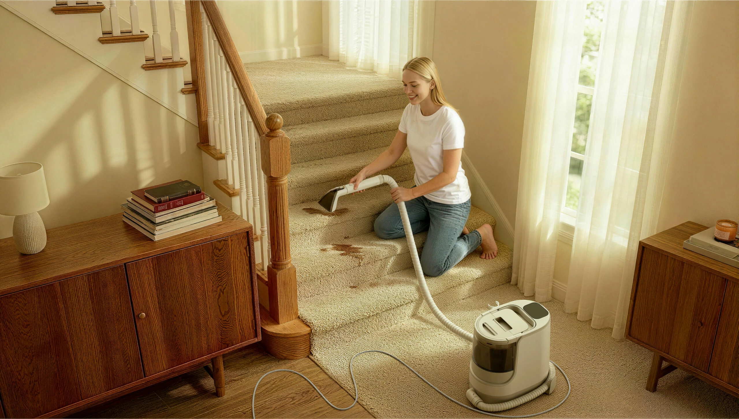 Pastrues i thellë me avull Bear SC3, 1700 W, 12 kPa, rezervuar 1.0 L/1.5 L, i bardhë