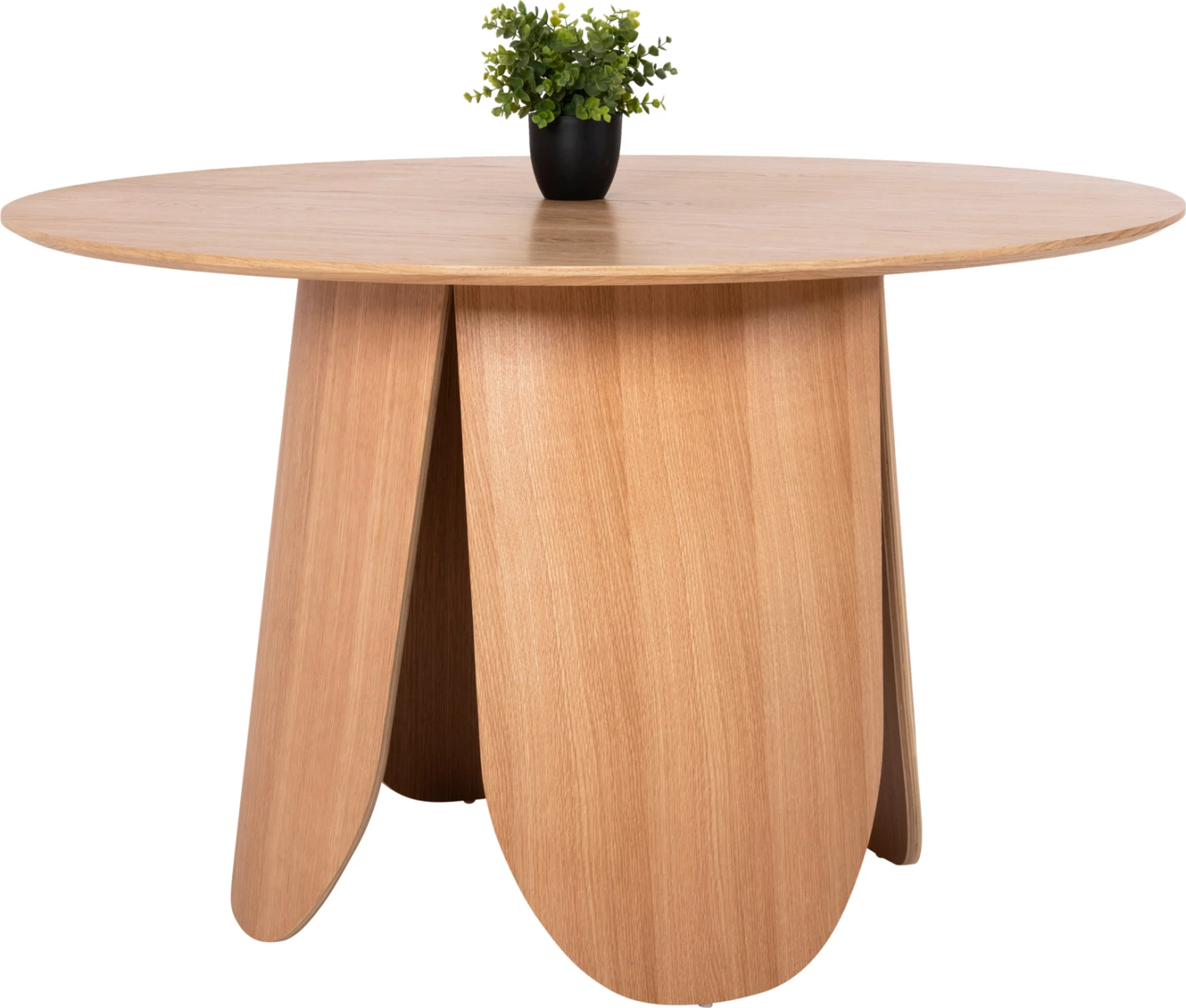 Tavolinë e rrumbullakët për ngrënie, DENTY, FH9612.01, MDF me furnir lisi, ngjyrë lisi, Φ120x75H cm